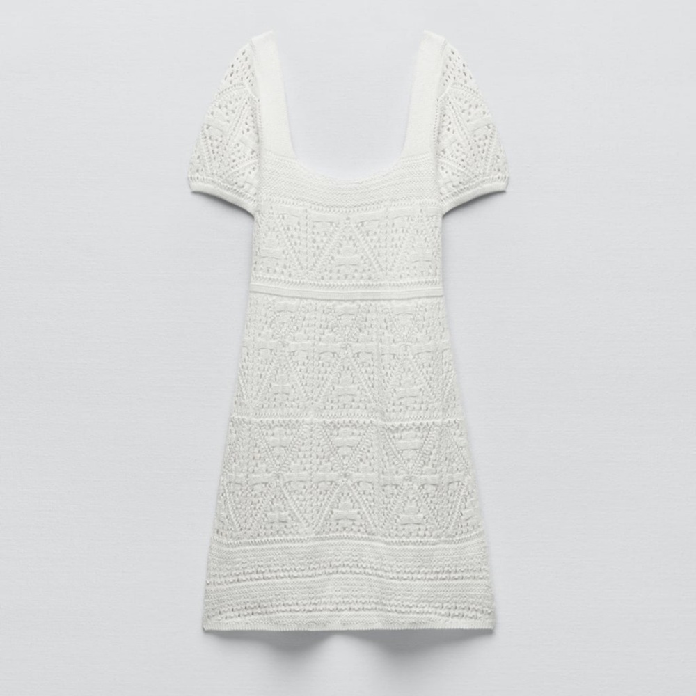Zara Crochet Mini Dress NEW WITH TAGS